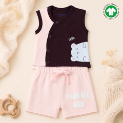 Organic Cotton Jhabla Shorts 2 Pcs Set