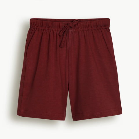 Lyocell Cotton Girls Tshirt Shorts Set "Kiki the Monkey"  print, Maroon