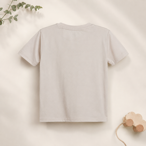 Kiki the Monkey Tshirt Pyjama Set Lyocell Cotton Blend | Beige