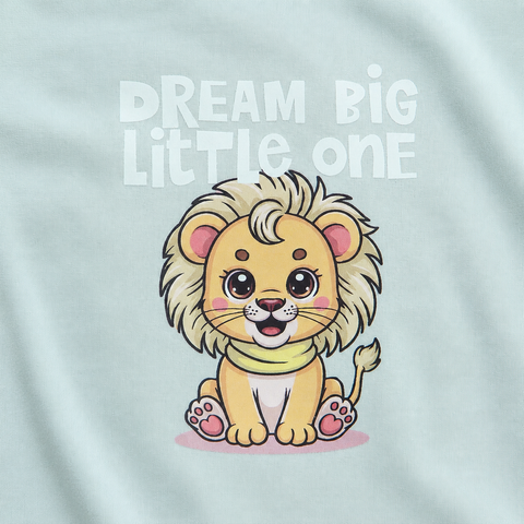 Mimo the Lion TShirt Pyjama Set Lyocell Cotton | Blue