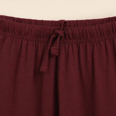 "bontots" Logo Co-ord Set Lyocell Cotton Blend | Maroon