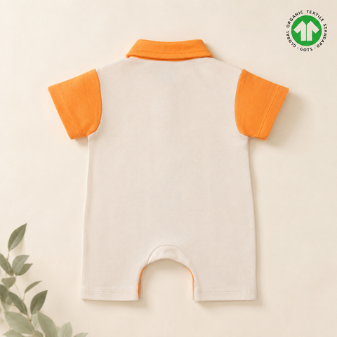 Baby Racer Elite Polo Romper – 100% Organic Cotton