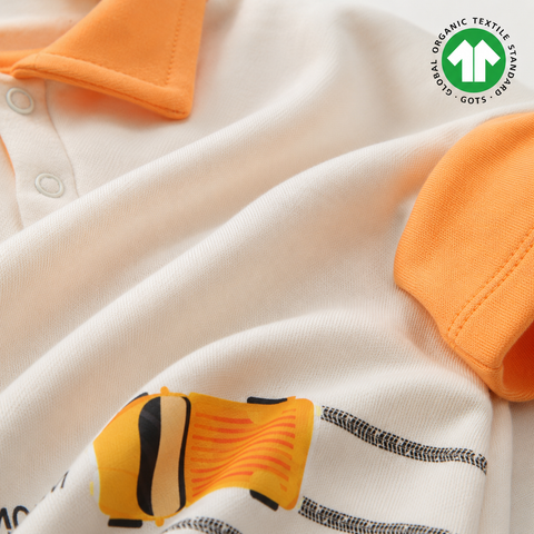 Baby Racer Elite Polo Romper – 100% Organic Cotton