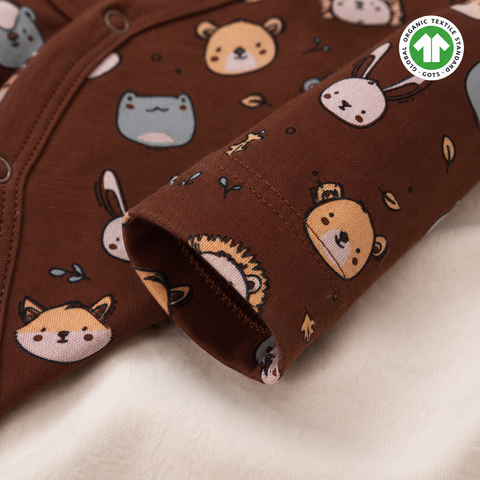 Organic Cotton Baby Jhabla with Cute Animal Print