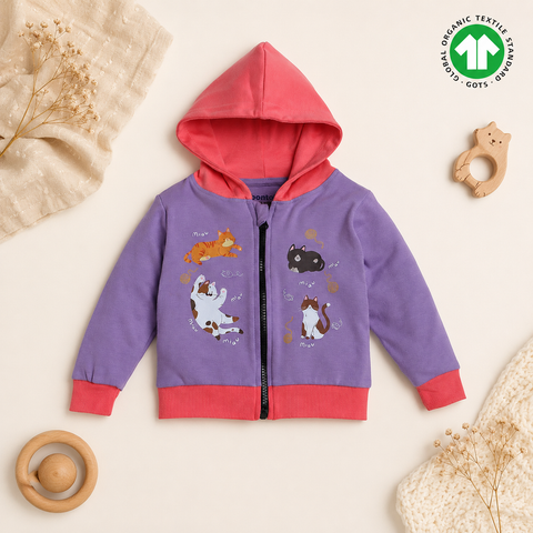 Organic Cotton Zipper Hoodie Jogger 2 Pcs Set