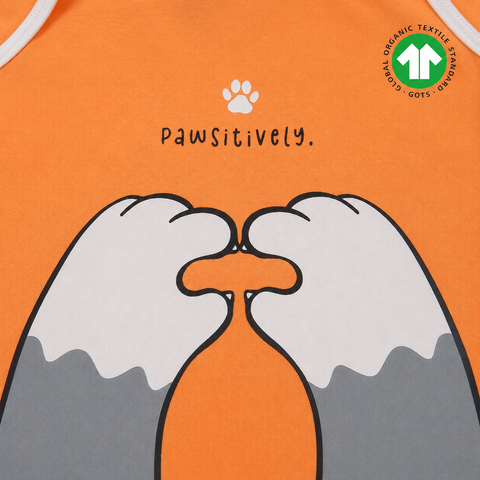 "Pawsitively" Cute Organic Cotton Baby Tee – Soft, Playful & Everyday Comfy