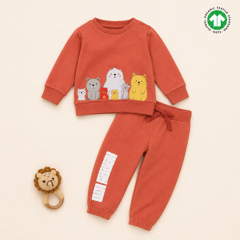 Organic Cotton Sweatshirt Jogger 2 Pcs Set
