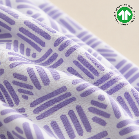 SnuggleSoft Lavender Hooded Sleepsuit - 100% Organic Cotton