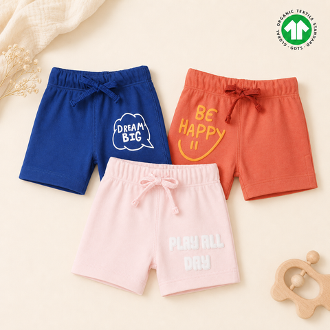 Organic Cotton Shorts (Pack of 3)