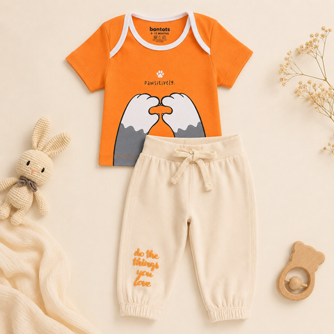 Organic Cotton Tshirt Pajama 2 Pcs Set