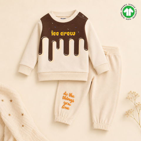Organic Cotton Full Sleeve Sweatshirt & Jogger Pants Set
