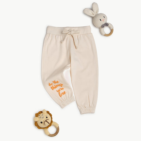 Cute Bear & Bunny Printed Full Sleeve Jhabla with Soft Jogger Pants Comfort Wear Outfit Set