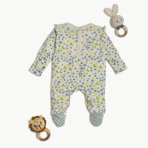 FLORAL RUFFLE FOOTIE