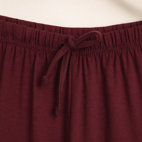 Poko Panda Raglan Nightsuit Lyocell Cotton | Maroon