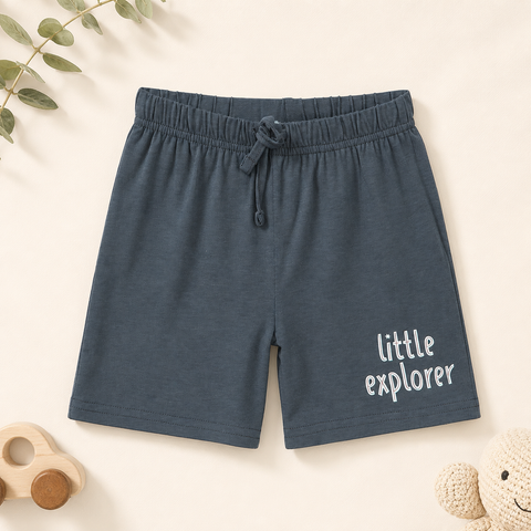 Kiki the Monkey Tshirt Shorts Set Lyocell Cotton Blend | Grey