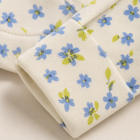 FLORAL RUFFLE FOOTIE
