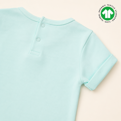 Organic Cotton Romper Boys Light Green