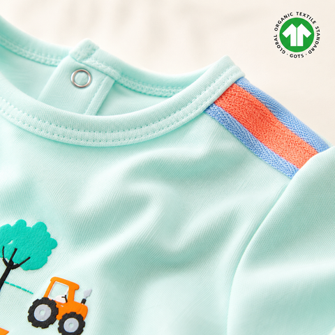 Organic Cotton Romper Boys Light Green