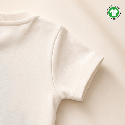 Bodysuit Short Sleeve Organic Cotton Blue & White