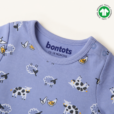 Organic Cotton Romper Half Sleeve Boys Grey
