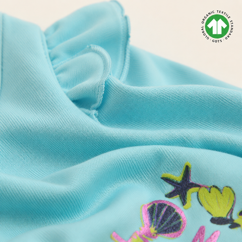Organic Cotton Bodysuit Full Sleeve Girls Green