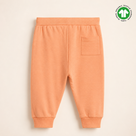 Organic Cotton Solid Color Jogger Boys Orange