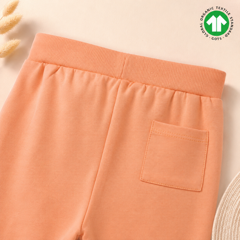 Organic Cotton Solid Color Jogger Boys Orange