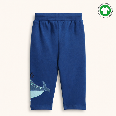 Organic Cotton Whale Patch Pajama Blue