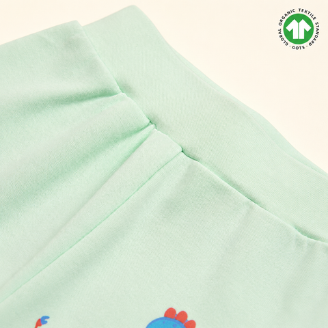 Organic Cotton Sea Horse Print Pajama Green