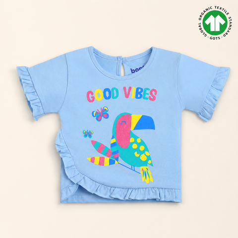 Organic Cotton Ruffle TShirt Shorts 2 Pcs Set