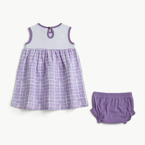 Baby Girls 100% Organic Cotton Printed Dress Premium Sleeveless Peter Pan Collar Summer Combo Pack