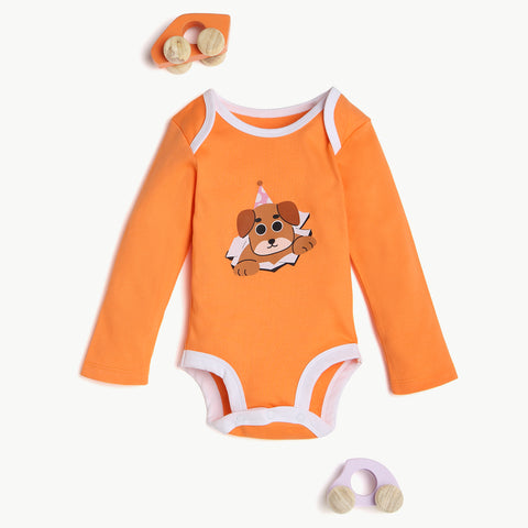 100% Organic Cotton Puppy Theme Bodysuit & Jogger Set