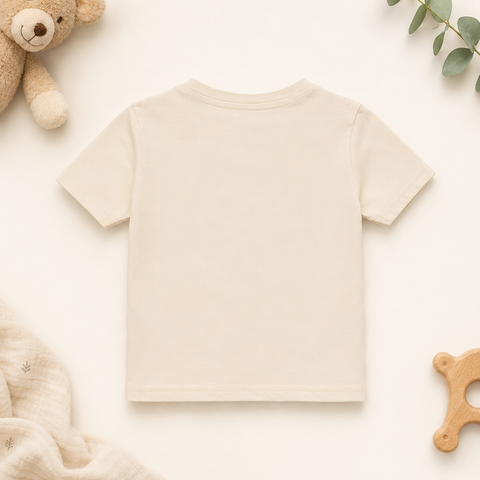 "bontots" Logo Tshirt Lyocell Cotton Blend | beige