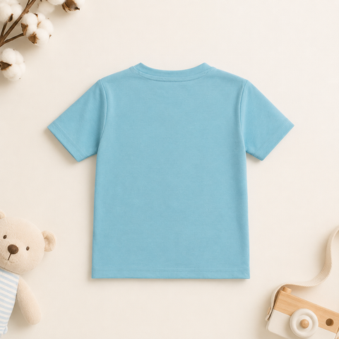 "bontots" Logo Tshirt Lyocell Cotton Blend | Blue
