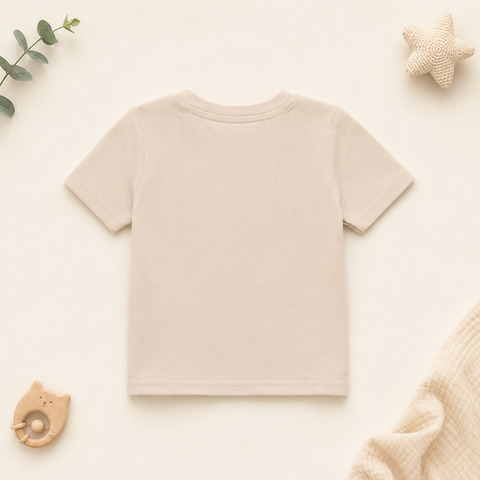 bontots logo Tshirt Lyocell Cotton Blend | Beige
