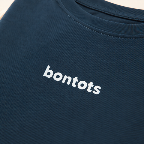 bontots Logo Tshirt Lyocell Cotton Blend | Blue