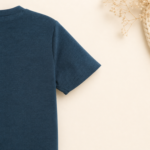 bontots Logo Tshirt Lyocell Cotton Blend | Blue
