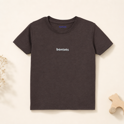 bontots Logo Tshirt Lyocell Cotton Blend | Brown