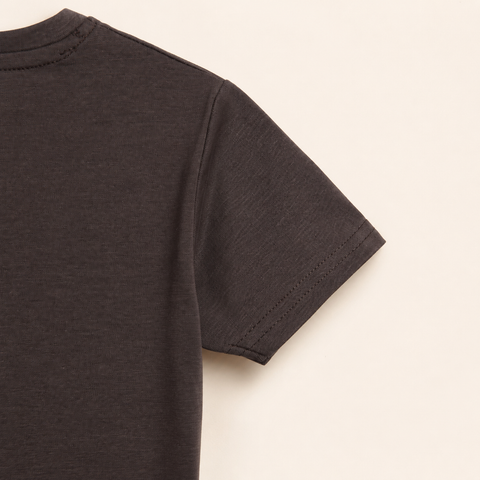 bontots Logo Tshirt Lyocell Cotton Blend | Brown