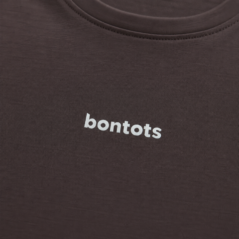 bontots Logo Tshirt Lyocell Cotton Blend | Brown