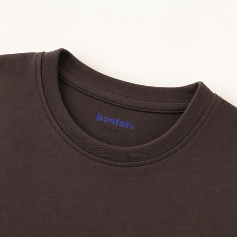 bontots Logo Tshirt Lyocell Cotton Blend | Brown