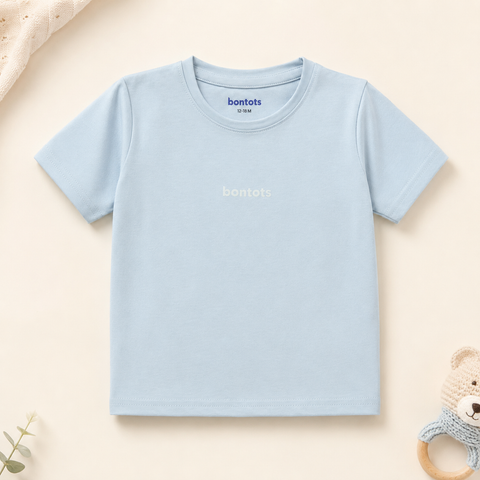 bontots Logo Tshirt Lyocell Cotton Blend | Light Blue