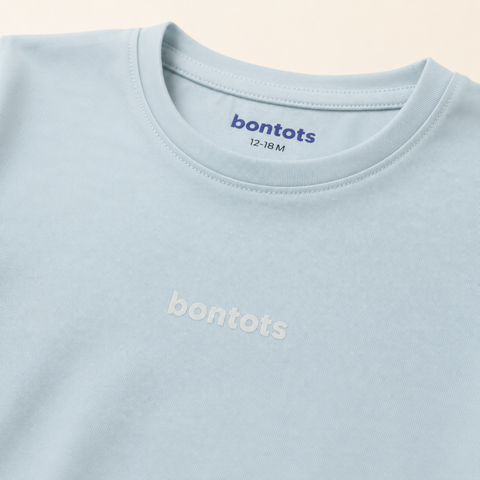 bontots Logo Tshirt Lyocell Cotton Blend | Light Blue
