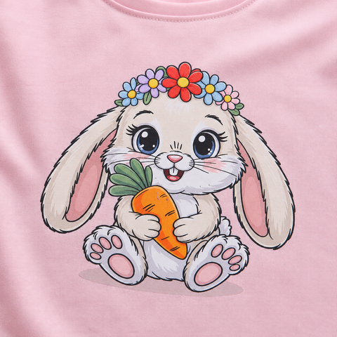 Bella the Bunny Tshirt Pyjama Set Lyocell Cotton Blend | Pink