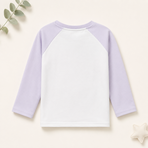 Luna the Unicorn Raglan Nightsuit Lyocell Cotton | Lavender