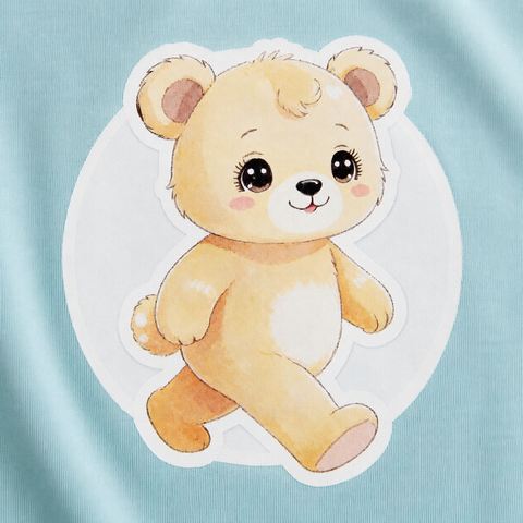 Coco the Teddy Tshirt Shorts Lyocell Cotton Blend | Blue