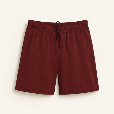 Mimo the Lion Tshirt Shorts Set Lyocell Cotton Blend | Maroon