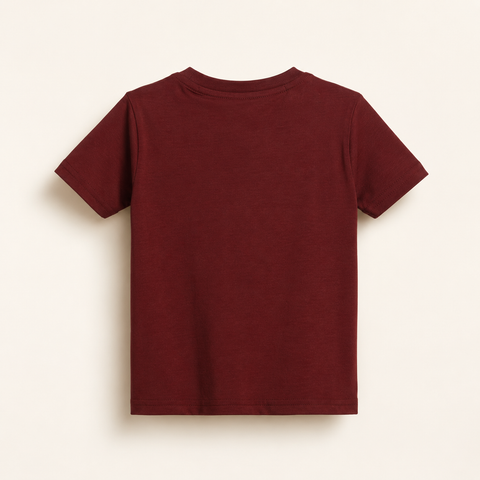 Mimo the Lion Tshirt Shorts Set Lyocell Cotton Blend | Maroon