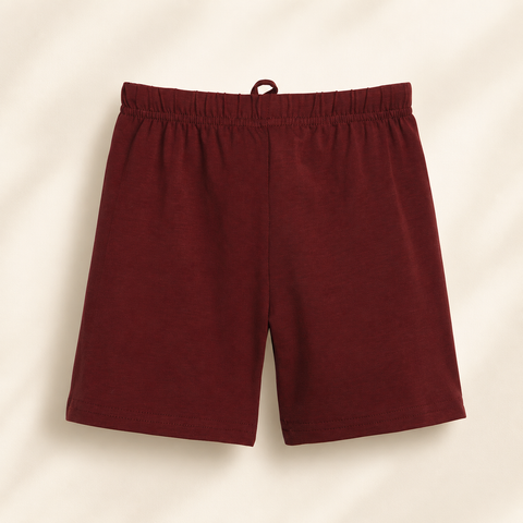 Mimo the Lion Tshirt Shorts Set Lyocell Cotton Blend | Maroon
