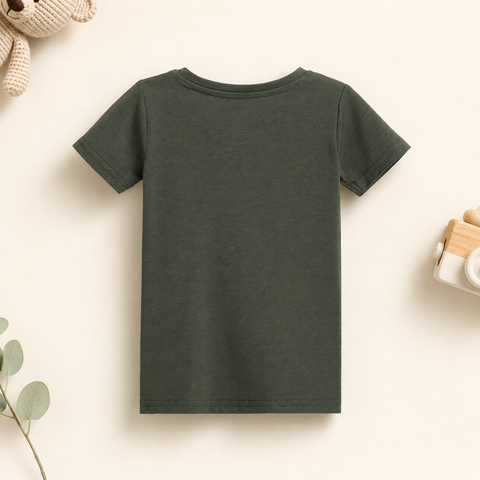 Bunny and Teddy Print Co-ord Set Lyocell Cotton | Olive Green